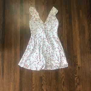Light Blue Floral Spring Dress